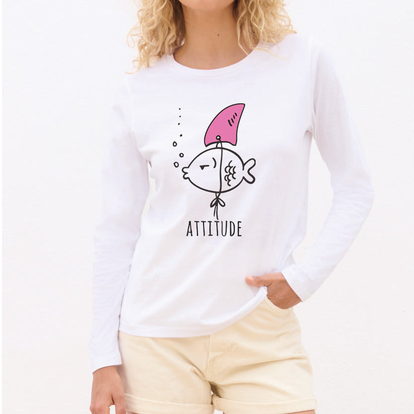 Attitude - Pamučna majica dugi rukavi