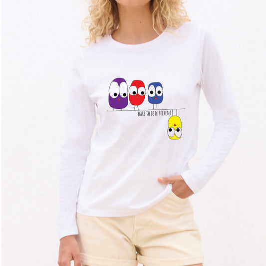Dare to be different - Pamučna majica dugi rukavi