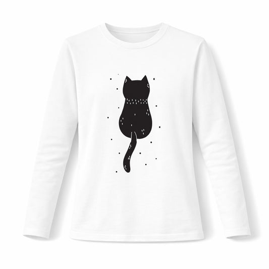 Cat back - Pamučna majica dugi rukavi