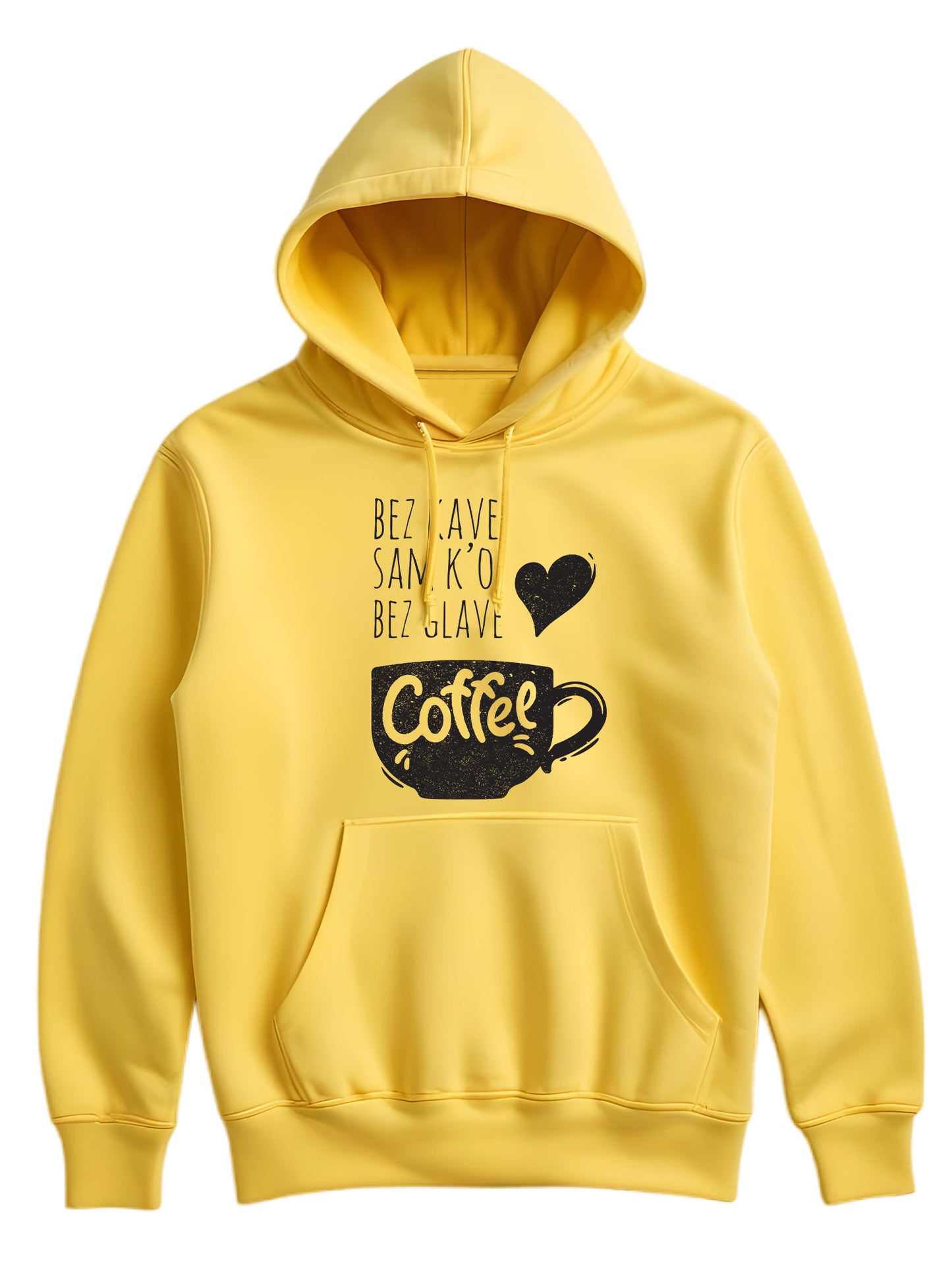 Bez kave sam k'o bez glave - Hoodie dugi rukavi