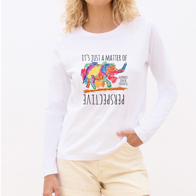 Elephant can be colorful - Pamučna majica dugi rukavi