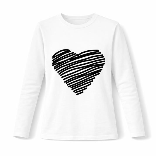 Heart - Pamučna majica dugi rukavi