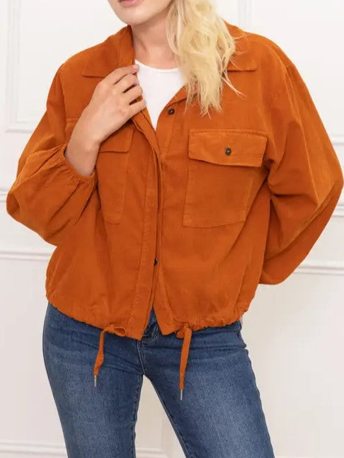 Jakna/košulja boje hrđe - samt