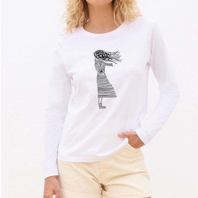 Lines - Pamučna majica dugi rukavi