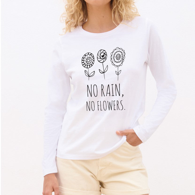 No rain, no flowers - Pamučna majica dugi rukavi