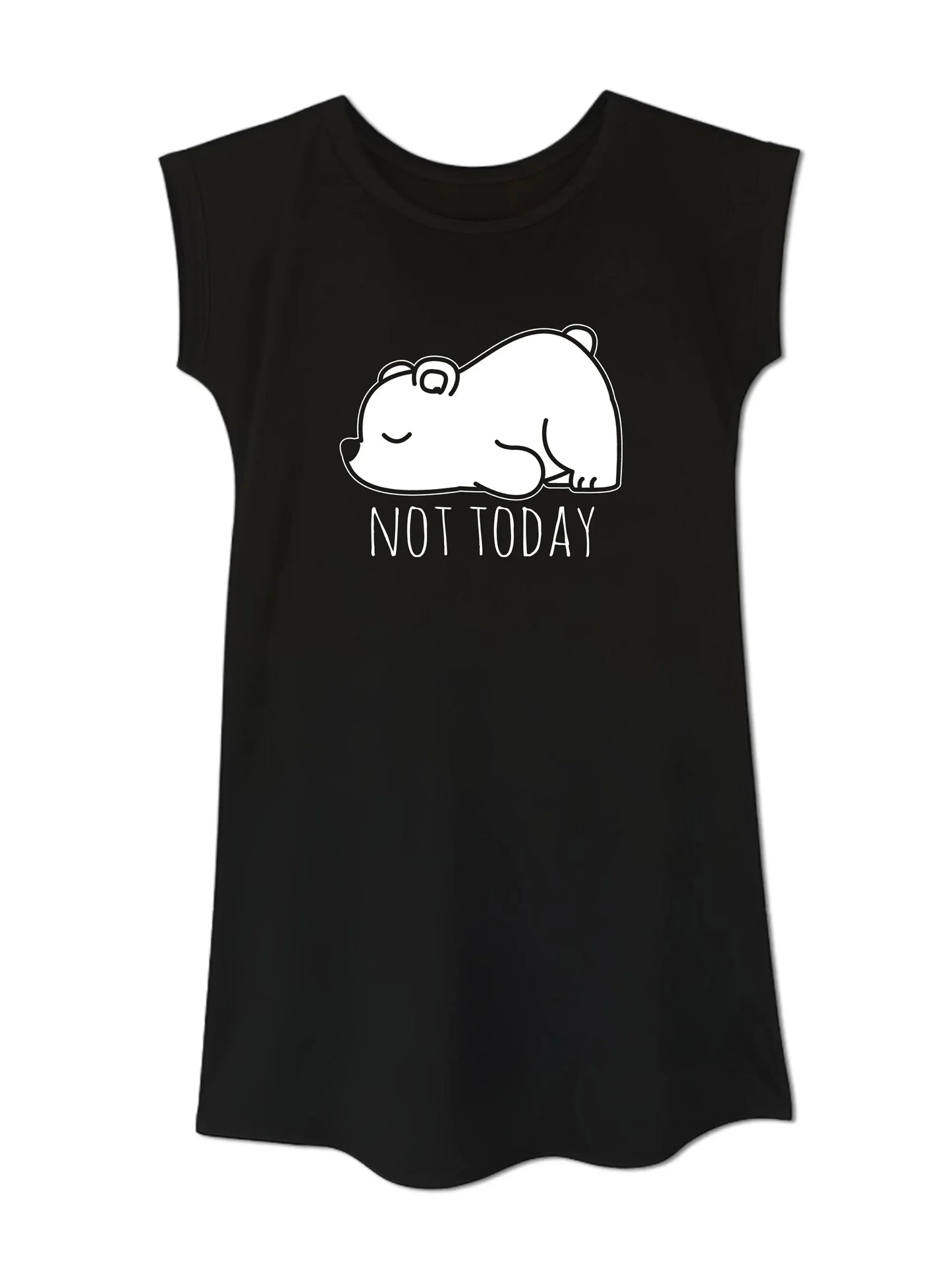 Not today - Tunika kratki rukavi crna S/M