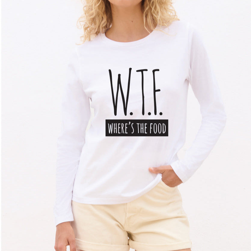 WTF - where's the food - Pamučna majica dugi rukavi