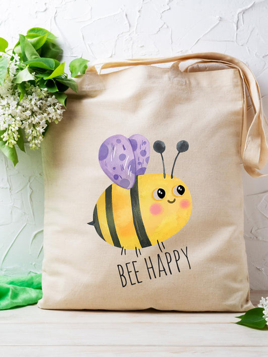 Bee happy - Platnena torba