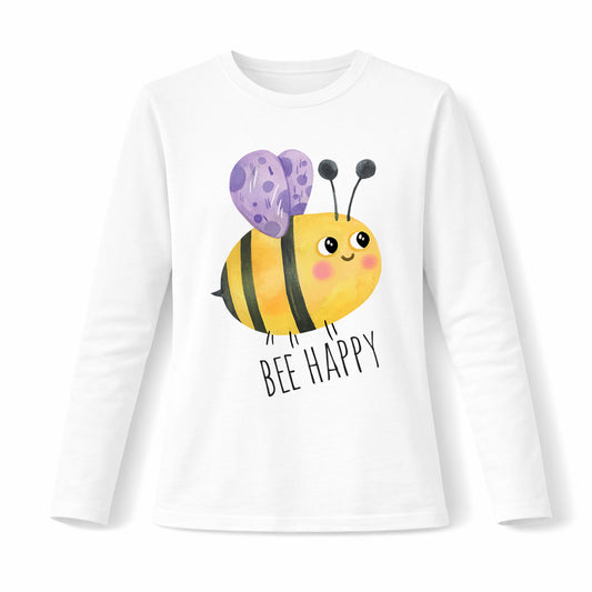 Bee happy - Pamučna majica dugi rukavi