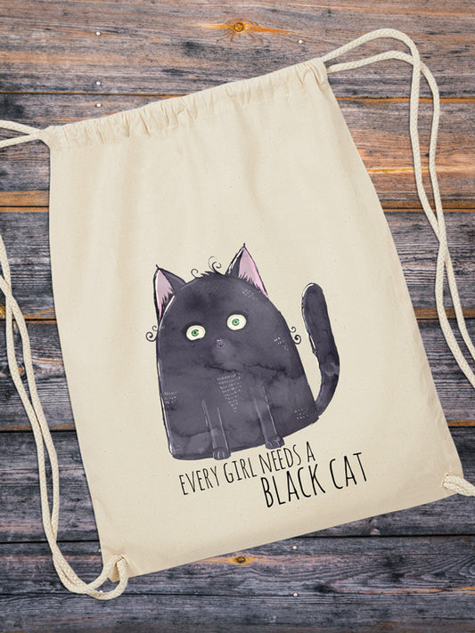 Every girl needs a black cat - vreća/ruksak