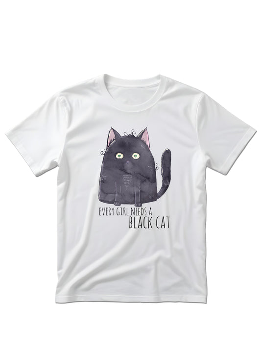 Every girl needs a black cat - Majica kratki rukavi