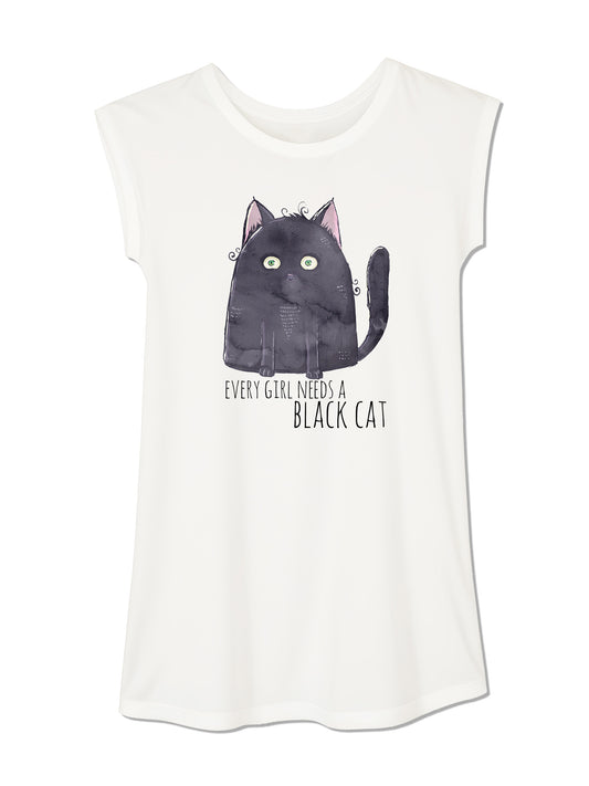 Every girl needs a black cat - Tunika kratki rukavi