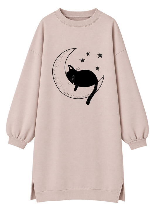 Cat and moon - Tunika dugi rukavi