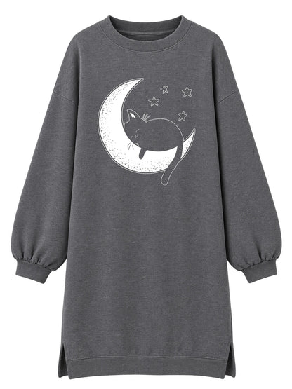 Cat and moon - Tunika dugi rukavi
