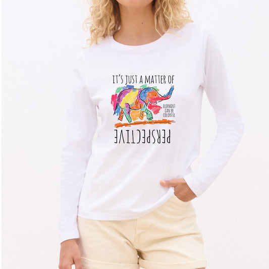 Elephant can be colorful - Pamučna majica dugi rukavi