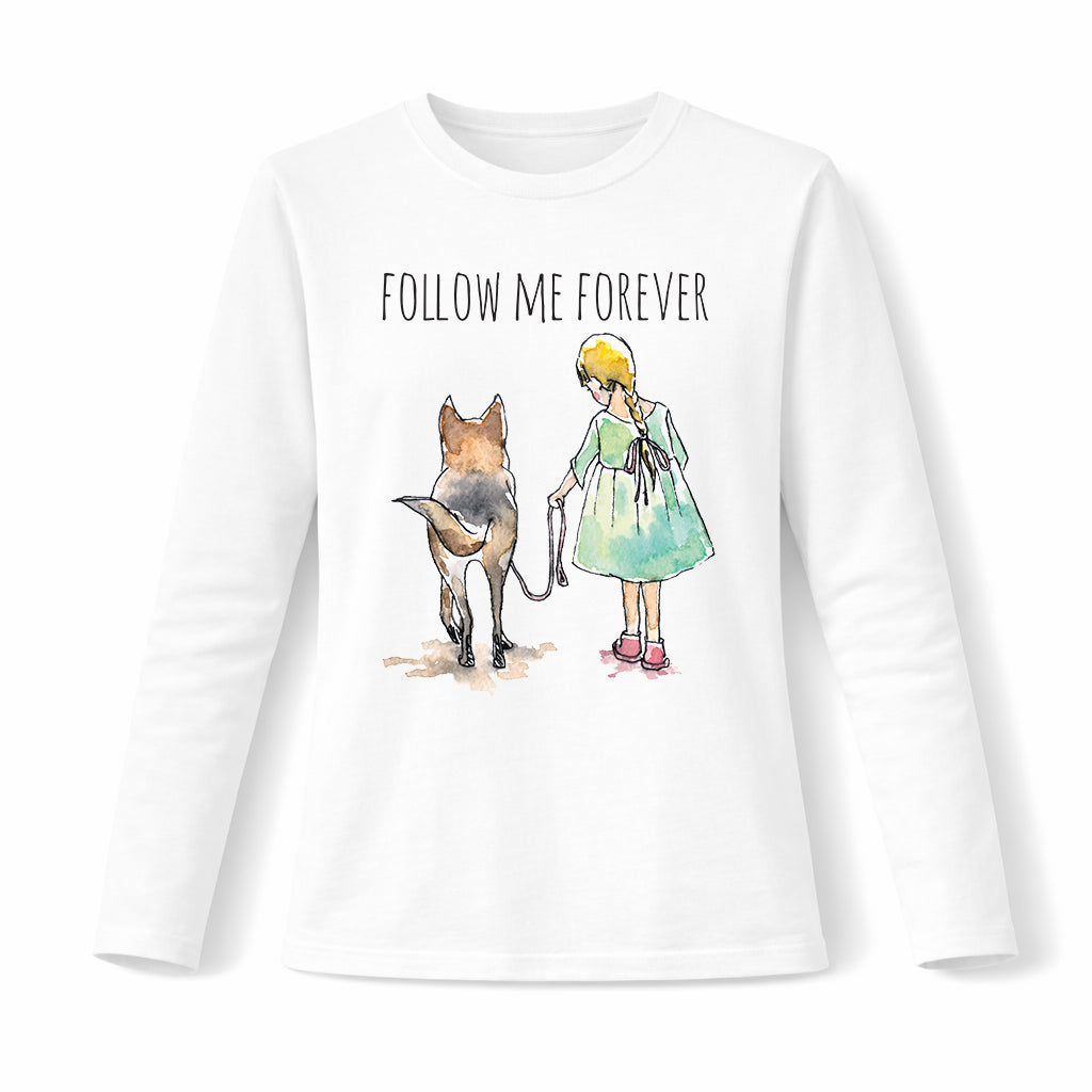Follow me forever - Pamučna majica dugi rukavi