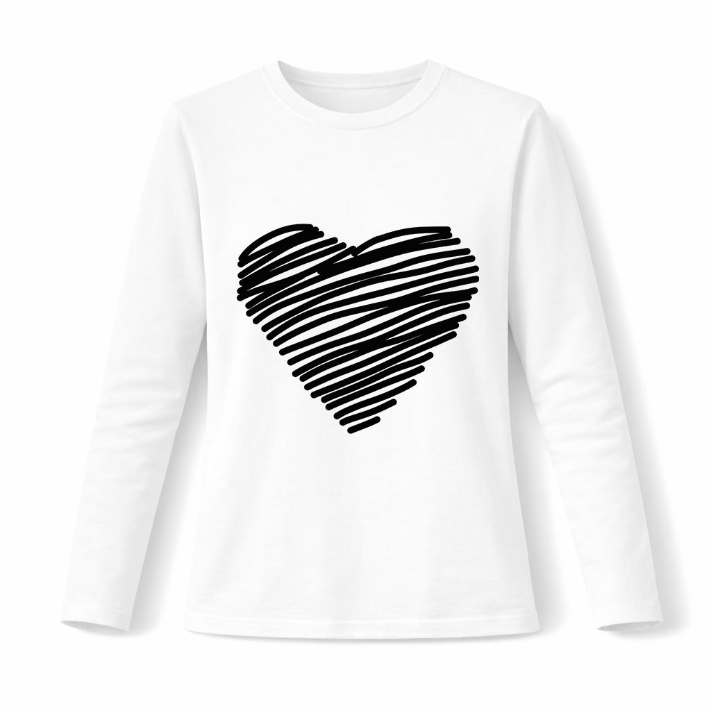 Heart - Pamučna majica dugi rukavi