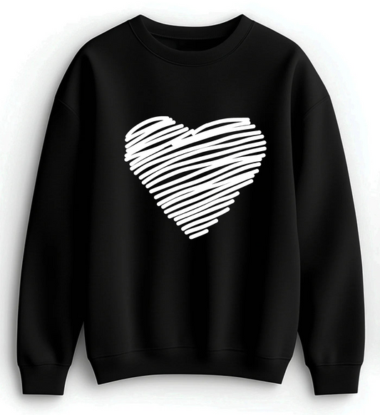 Heart - Majica dugi rukavi crna XXXL