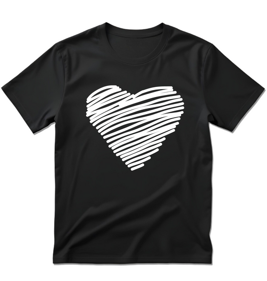 Heart - Unisex majica kratki rukavi crna M