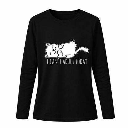I can't adult today - Pamučna majica dugi rukavi