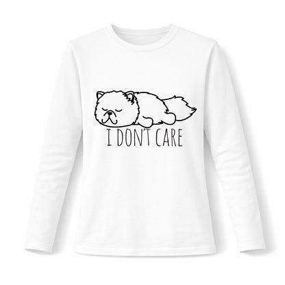 I don't care - Pamučna majica dugi rukavi
