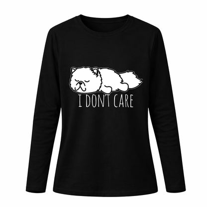 I don't care - Pamučna majica dugi rukavi