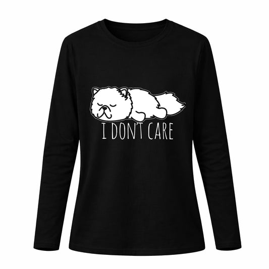 I don't care - Pamučna majica dugi rukavi