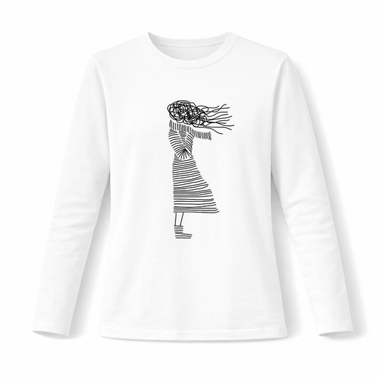 Lines - Pamučna majica dugi rukavi