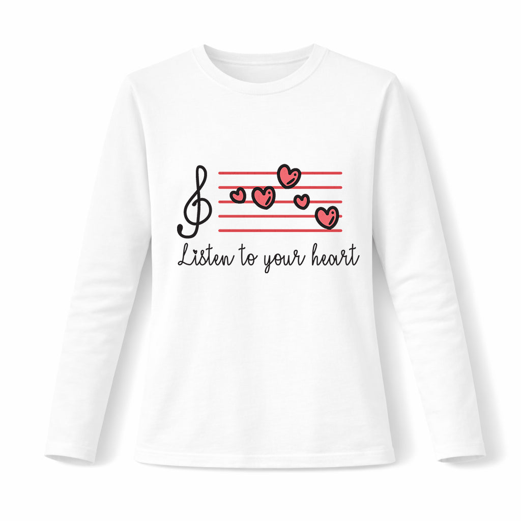 Listen to your heart - Pamučna majica dugi rukavi