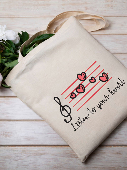 Listen to your heart - Platnena torba