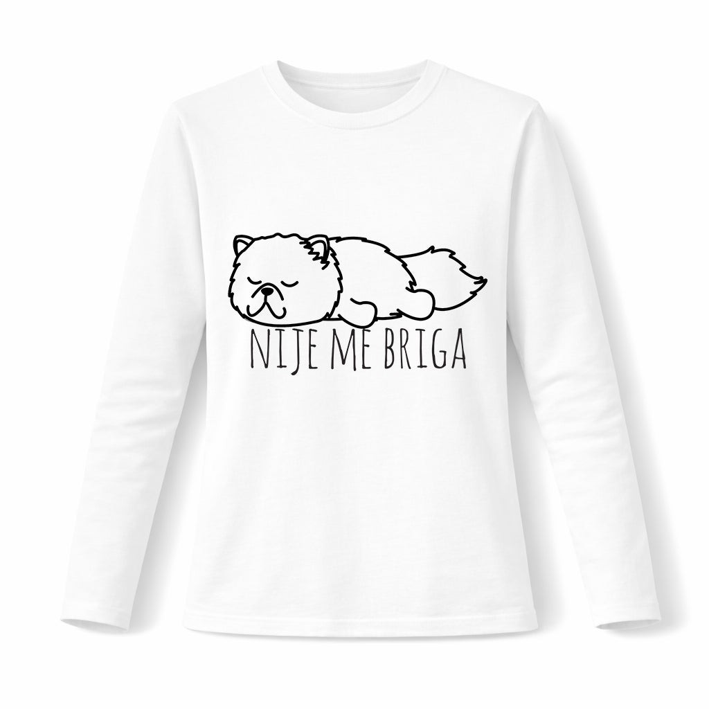 Nije me briga - Pamučna majica dugi rukavi