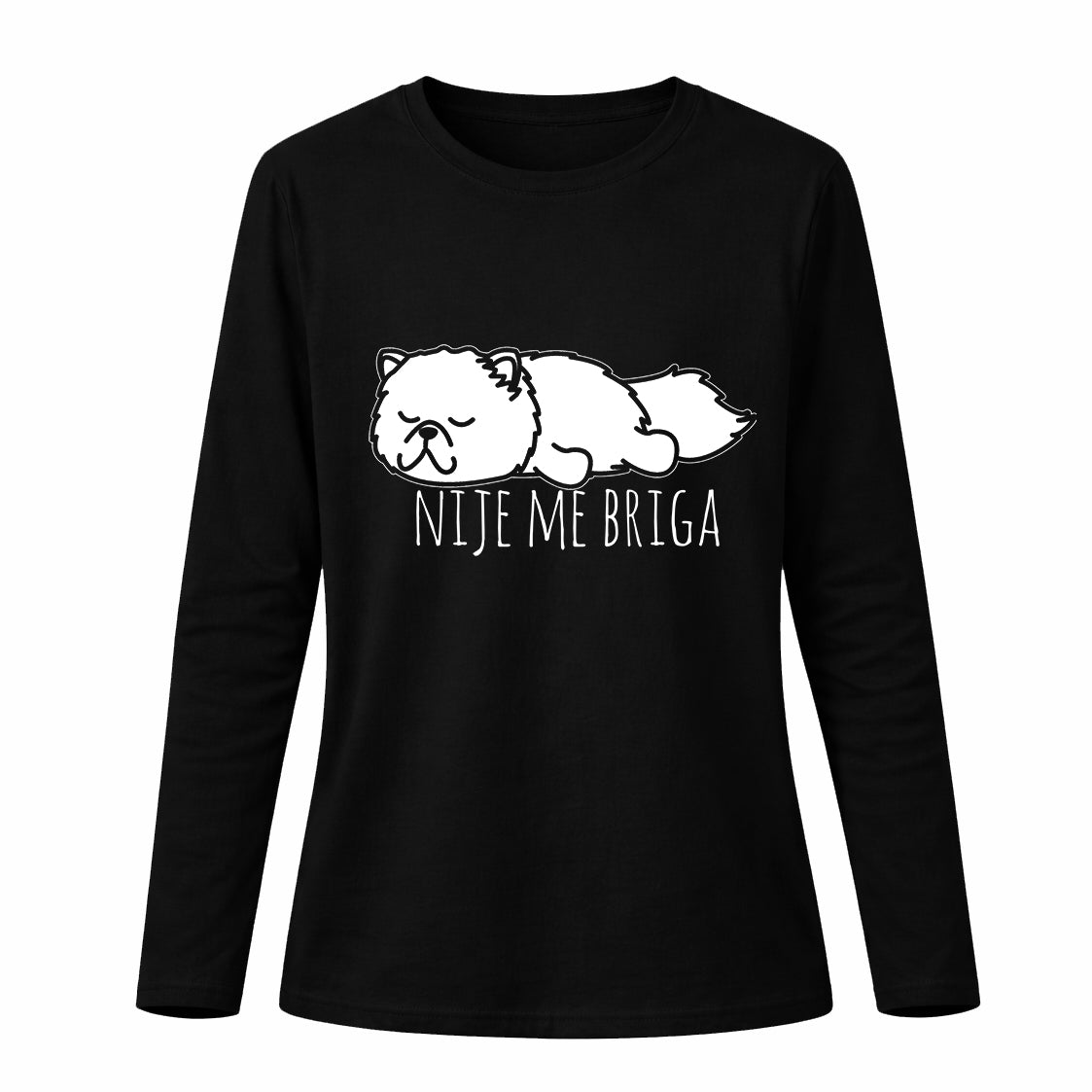 Nije me briga - Pamučna majica dugi rukavi