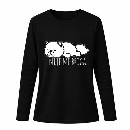 Nije me briga - Pamučna majica dugi rukavi