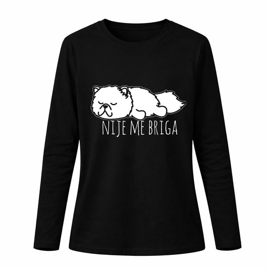 Nije me briga - Pamučna majica dugi rukavi