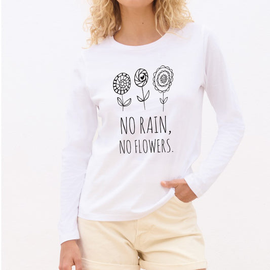 No rain, no flowers - Pamučna majica dugi rukavi
