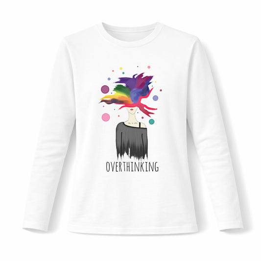 Overthinking - Pamučna majica dugi rukavi