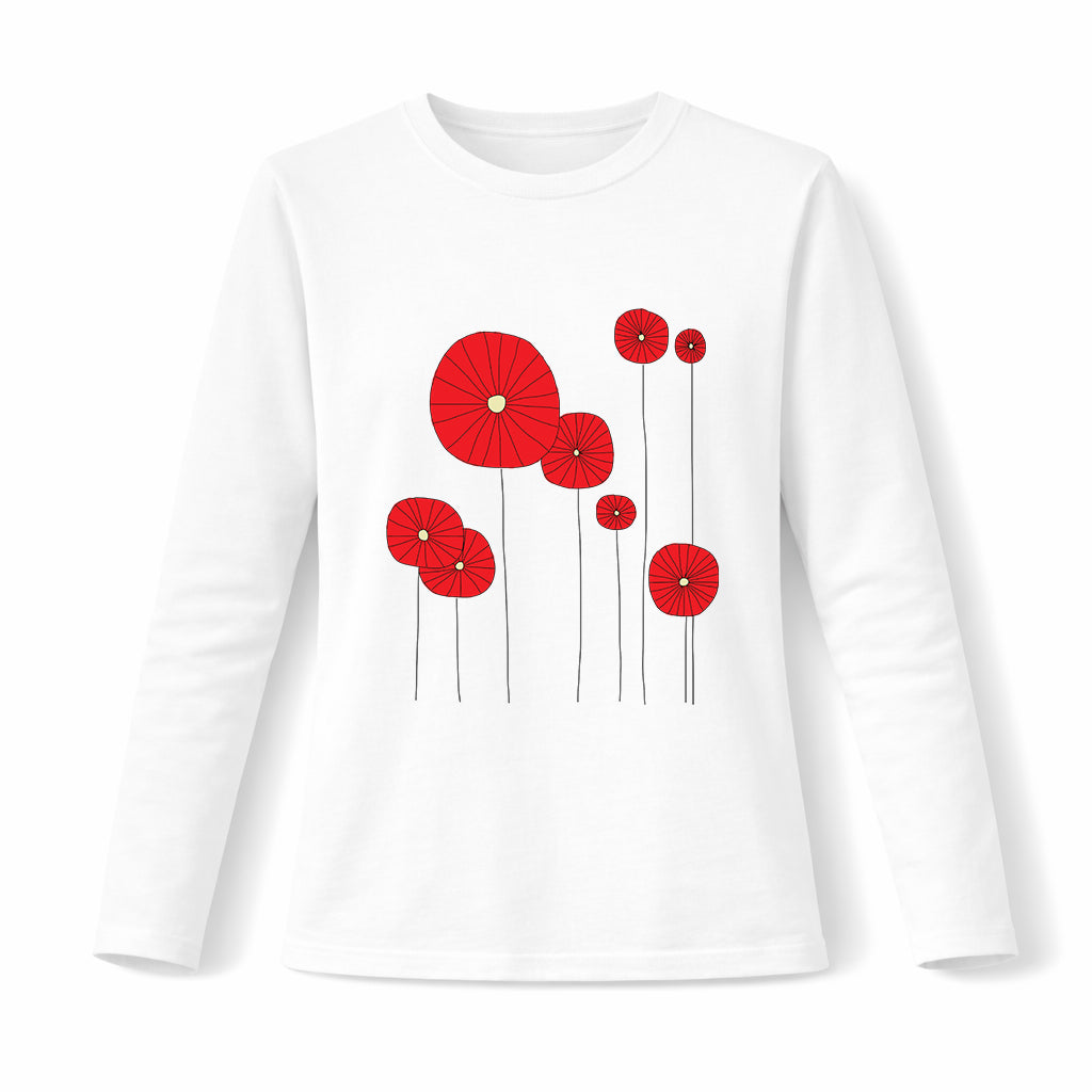 Poppies - Pamučna majica dugi rukavi