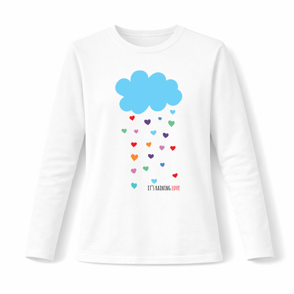 It's raining love - Pamučna majica dugi rukavi