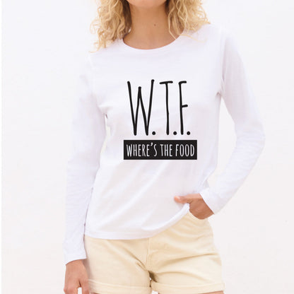 WTF - where's the food - Pamučna majica dugi rukavi