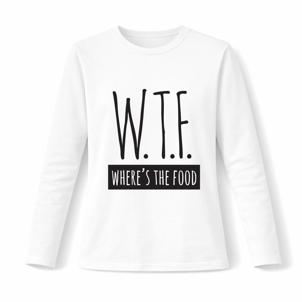 WTF - where's the food - Pamučna majica dugi rukavi